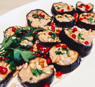 Roasted Eggplant With Tahini